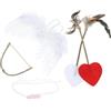 RORPOIR 1 Set d'angelo abbigliamento angel wings per la testa set di archi di cupido vestiario vestiti per bambini vestito da angelo costume da angelo neonato foto