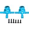 RiToEasysports Bracci a Snodo Anteriore per Auto RC, Tazza di Sterzo per Braccio a Snodo Anteriore in Lega di Alluminio per Tamiya TT02 1/10 Parti di Aggiornamento per Auto RC Peso Leggero e Facile(Blu)