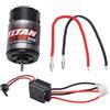 RiToEasysports 550 RC Motore Spazzolato RC Auto Motore Spazzolato con Impermeabile 320A a Due Vie Spazzolato ESC per RC Rock Crawler Car(21T) Accessori per modellini di Auto