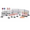 Bruder 62007 - Set da Cantiere con recinzioni, cartelli e Coni | Accessori per veicoli da cantiere, cantieri, costruzione di strade e altri lavori edili