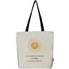 Hello-Bags. Borsa tote bag con cerniera, fodera e tasca interna. Esterno: cotone 100%. Include busta kraft in omaggio. Modello SI TE RODEAS. Colore: ecru/nero. Dimensioni: 37 x 38 cm.