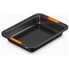 Le Creuset Tortiera Antiaderente Rettangolare, Diameter 28 cm, Resistente alle Sostanze Acide, Finitura in Acciaio al Carbonio, Antracite,Arancio, 94101600000000