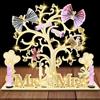 AOOTE Albero dei Soldi in Legno Regalo con Catena Luminosa a LED, Centrotavola Albero della Vita, per Sposi Novelli, Anniversario di Matrimonio, Decorazione