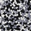 Bala&Fillic Tonnelet Perle Colorate Nero/Grigio/Bianco per Trecce di Capelli, Dimensione 6 x 9 mm 1000 Pezzi Acrilico Perline Pony Con Grande Foro per Fabbricazione Bracciale Gioielli