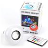 Fdit Lampadina Intelligente Monopoli RGBW Bluetooth Lampadina Musicale Telecomando a 24 Tasti Scheda USB (Senza Scheda) E26 / 27 100‑240 V CA