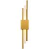 NICRX Lampada da Parete LED Moderna Oro,Applique Verticale Geometrica in Metallo con Diffusore in Acrilico,Illuminazione da Interni Minimalista per Camera,Soggiorno,Corridoio - 8W,48cm (Oro-Destra)