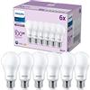 Philips LED Lampadina E27 smerigliata, Confezione da 6 | Luce bianca naturaqle, Equivalente a 100 W, 4000 K, 15000 ore di durata, Risparmio energetico, Forma classica
