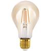 EGLO connect.z Smart Home lampadina Led E27, A60, ZigBee, app e controllo | vocale, dimmerabile, bianco caldo, 500 lumen, 5,5 W, lampadina vintage ambra