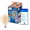 Philips Smart LED Globe Filament - Illuminazione LED intelligente - Luce bianca calda e fredda - E27-60W - Trasparente - Wi-Fi
