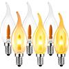 LVWIT Lampadine a Fiamma E14, Lampadina LED E14 1W Equivalenti a 3W, 35 Lumen, Lampadine Fiamma Vintage E14 Luce Calda 1800K, Lampadina LED Candele C35 Stile Retrò, Non Dimmerabile,Decorazione