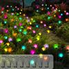 PATIOPIA Luci solari da giardino, decorazione natalizia, 80 luci solari a lucciola, luci oscillanti solari nel vento, per la decorazione di cortile, terrazza, sentiero (confezione da 8)