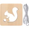 CHEOTIME Luce notturna per bambini a cucciolo a led, simpatico scoiattolo design cavo dormitorio decorazioni per la casa per la casa luce notturna per soggiorno camera da letto