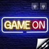 Arrinew Scritte Neon, Insegne Luminose con Scritta Led GAME ON, Adatta come Decorazione da Parete per Gamer Stanza, Amanti del Gaming