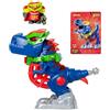 SUPERTHINGS RIVALS OF KABOOM SUPERTHINGS - Mr King T-Rex Robot a forma di dinosauro dei cattivi del film, con luci e suoni, batterie incluse, contiene 1 playset, 1 personaggio e 1 carta esclusiva, con funzioni speciali
