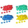 WISSNER Fiches di gioco rosse (100 pezzi) in RE-Plastic® | Fiches per il conteggio Gettoni marcatori ø 25 mm