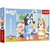 Trefl - Bluey, Sempre divertimento con Bluey - Puzzle da 30 pezzi - Puzzle colorato con personaggi dei cartoni animati, intrattenimento creativo, divertimento per bambini dai 3 anni in su