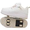 Skridsko Scarpe da Skateboard a Due Ruote per Ragazze e Ragazzi, Scarpe da Ginnastica con Ruote Retrattili, Scarpe Pattini per Bambini, Perfette per Feste, Compleanni, Pasqua, Natale