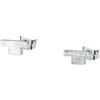 TRUSSARDI Orecchini lunghi in argento con maglie e zirconia cubica