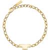TRUSSARDI Bracciale in acciaio con cristallo e zirconi