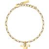 TRUSSARDI Bracciale in acciaio e cristalli
