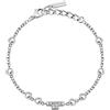 TRUSSARDI Bracciale in acciaio con cristallo e zirconi