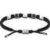 ZANCAN Bracciale uomo in argento e kevlar con bandiera nautica