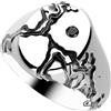 ZANCAN Anello in argento rodiato nero