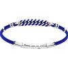 ZANCAN Bracciale uomo in argento e kevlar con stella