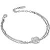 BOTTEGA BOCCADAMO Bracciale in argento rodiato con fiore e zirconi