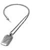 CESARE PACIOTTI Collana in argento 925 con placchetta rettangolare