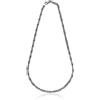 UNOAERRE FASHION JEWELLERY Collana in argento brunito con catena bizantina