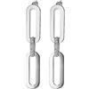 UNOAERRE FASHION JEWELLERY Orecchini lunghi in argento 925 bianco con zirconi
