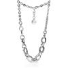 UNOAERRE FASHION JEWELLERY Collana uomo in argento con maglie e zirconi