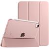 TXWLLIU Custodia per iPad 8,3 Pollici Mini 7 (A17 Pro) 2024/Mini 6 2021, Sottile Custodia Protettiva con Retro Satinato Traslucido, Funzione di Accensione/Spegnimento Automatico, Oro Rosa