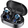 Sxhlseller Cuffie Bluetooth, Auricolari Wireless Q23 PRO 5.4 Auricolari Impermeabili con Cancellazione del Rumore con Gancio per L'orecchio del Microfono, Ideali per Viaggi Sportivi (Nero)