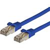 Techly Professional 360158 Cavo di Rete Patch in Rame Cat. 6A SFTP LSZH 0,5 m Blu Blu