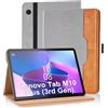 Vkooer Custodia per Lenovo Tab M10 Plus (3rd Gen) 10.6'' TB-125FU Cover Protettiva Pelle PU con Multi-angli Slim Fit Folio e Auto Svegliati/Sonno, Supporto Funzione Flip Tasca Case - Grigio