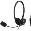ACT Cuffie PC con microfono, cuffie on ear, jack da 3,5 mm, lunghezza cavo 2 m, AC9330