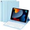 Tasnme Tastiera per iPad 10.2 9/8/7a generazione 2021/2020/2019 iPad Pro 10.5 【Skin Feel-like (Skin Feel)】Custodia protettiva magnetica per iPad Air 3 con tastiera rimovibile, blu