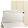 TXWLLIU Custodia per Samsung Galaxy Tab S9 11 Pollici con Supporto per S Pen, Custodia Protettiva con Staffa a Tre Pieghe, Auto Sonno/Veglia, Bianco