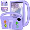 QJONSIU Cover Compatible con Xiaomi Redmi Pad SE 8.7 4G, Funzione Stand, PC Antigraffio Protettiva, Antiurto Bambini Cover con Maniglia-Viola