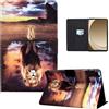LSPCASA Custodia per Samsung Galaxy Tab A11+/A11 Plus 11 Pollici 2025 SM-X230 SM-X235 SM-X236B Folio Flip Cover in PU Pelle con Funzione di Sostegno, Scomparti per Carte, Custodia per Tablet con Leone