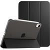 TXWLLIU Custodia per iPad 8,3 Pollici Mini 7 (A17 Pro) 2024/Mini 6 2021, Sottile Custodia Protettiva con Retro Satinato Traslucido, Funzione di Accensione/Spegnimento Automatico, Nero