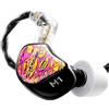 TipsyAuthen Tipsy M1 IEM, monitor in-ear con diaframma in fibra di bambù, bassi caldi e vivaci, isolamento acustico 36 dB, guscio in resina, cavo staccabile a 2 pin da 0,78 mm (senza microfono, rosso)