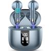 Drsaec Cuffie Bluetooth 5.4, Auricolari Bluetooth HiFi Stereo ENC Mic, Cuffie Wireless In Ear 48H LED Display, Cuffie Senza Fili Cancellazione Rumore, Cuffiette Sport Earbud IP7 Impermeabile,Touch Control
