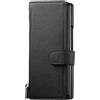 COQUE Custodia per Honor Magic V6, con slot per carte e cavalletto, supporta la ricarica magnetica, custodia in pelle staccabile 2 in 1 per Honor Magic V6-Nero