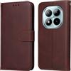 YUXING Cover in Pelle per Xiaomi Redmi Note 15 Pro Plus 5G/Poco M8 Pro 5G | Custodia a Portafoglio, Blocco RFID, Porta carte e tasca banconote, Scocca TPU antiurto, Linguetta magnetica-Marrone