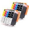 Tinnee 10X 364XL Cartucce d'inchiostro Sostitutive Compatibile con Cartucce HP 364 XL HP 364XL per HP Photosmart 5520 5510 6510 6520 7510 7520 per HP Deskjet 3070A 3520 HP Officejet 4610 4620