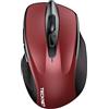 TECKNET Mouse Wireless, BT 5.0/3.0 + 2,4G, Modello A Batterie, Rosso | Design Ergonomico, Silenzioso, 6 Pulsanti, 6 Livelli DPI, Autonomia 30 Mesi, per Notebook, PC, Windows/macOS/Android