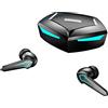 Zunate Auricolari da Gioco Wireless, Cuffie Bluetooth 5.2 Dual Mode, Microfono Integrato, Latenza Ultra Bassa di 45 Ms, Sincronizza Completamente L'audio con Il Video(Nero)